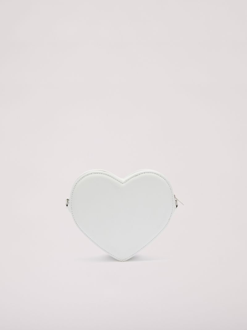 Ambush Flat Heart Leather Crossbody Bag - Pink