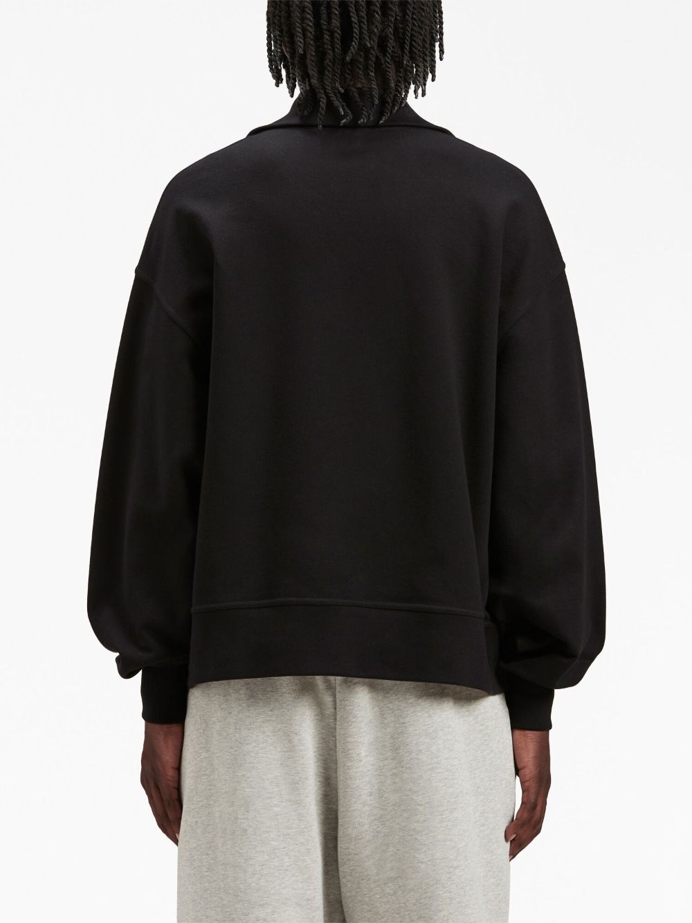 logo-embroidered half-zip sweatshirt - 5