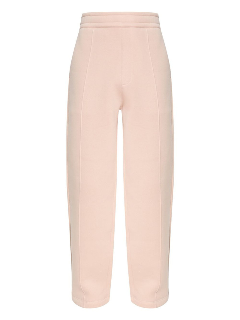 heart-embroidered side-seam sweatpants 1