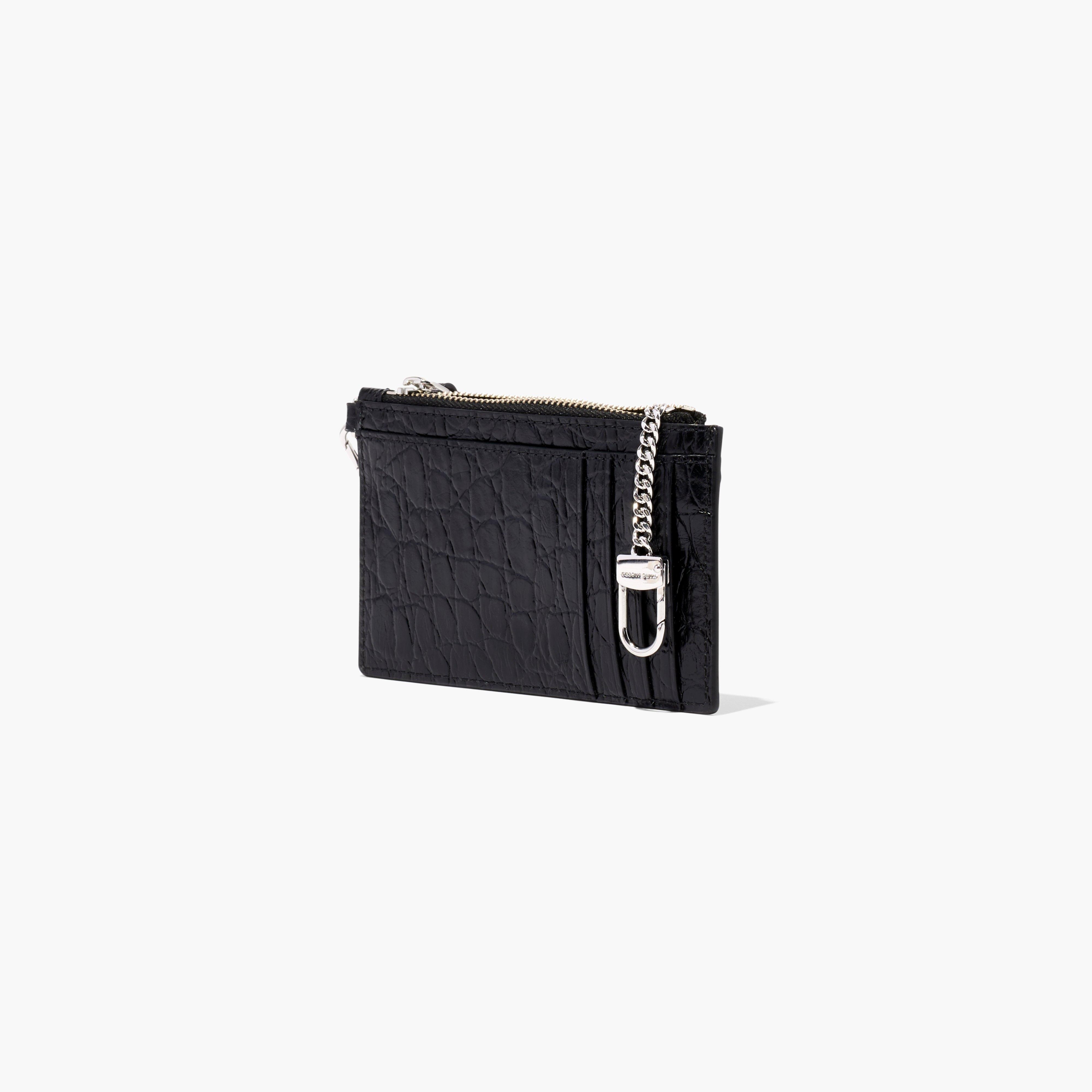 THE SLIM 84 CROC-EMBOSSED TOP ZIP WRISTLET - 2