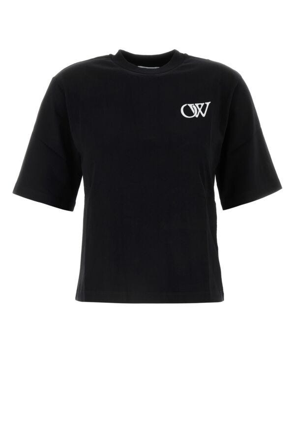 Black cotton t-shirt - 1