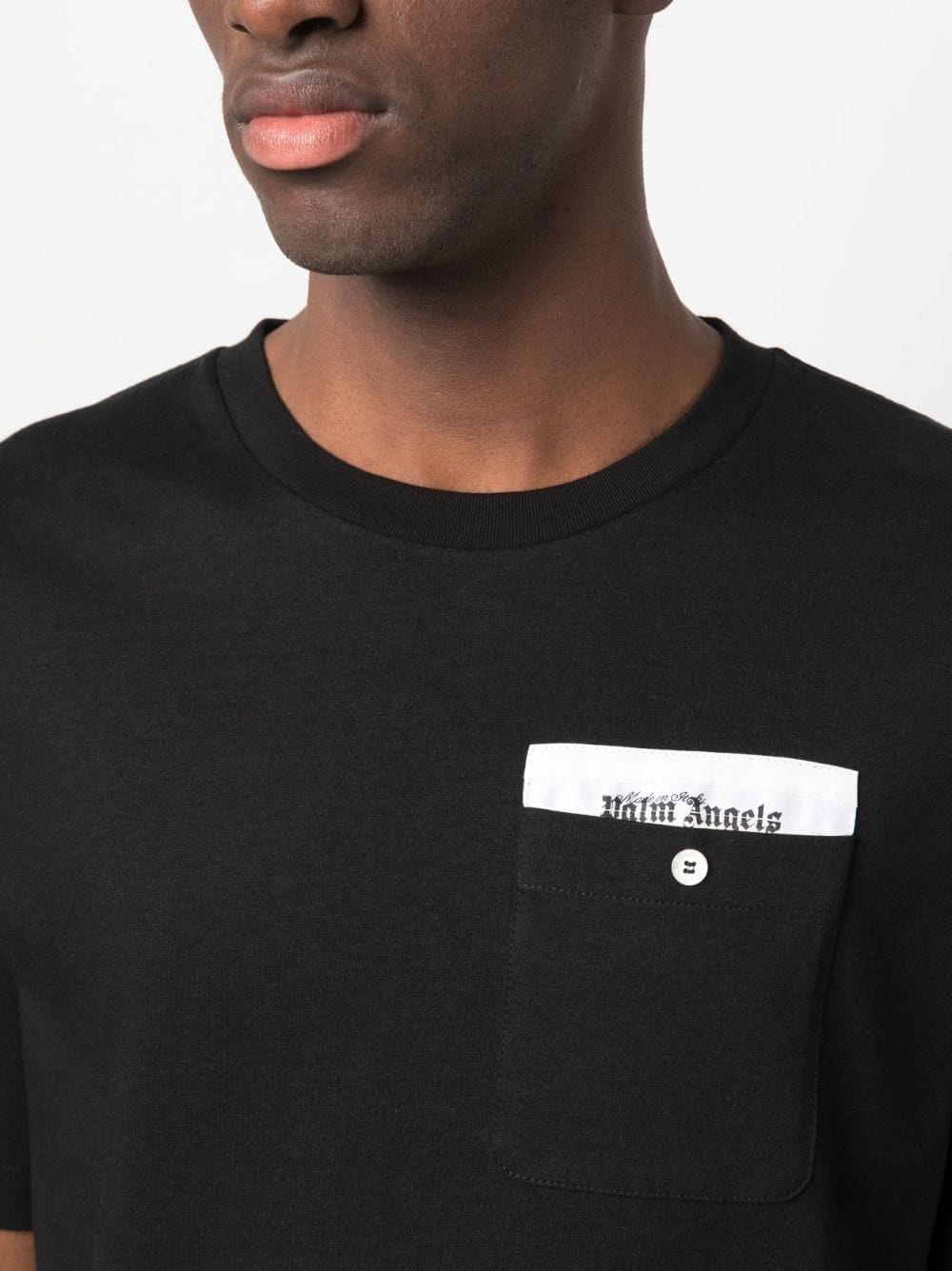 logo-tape cotton T-shirt - 5