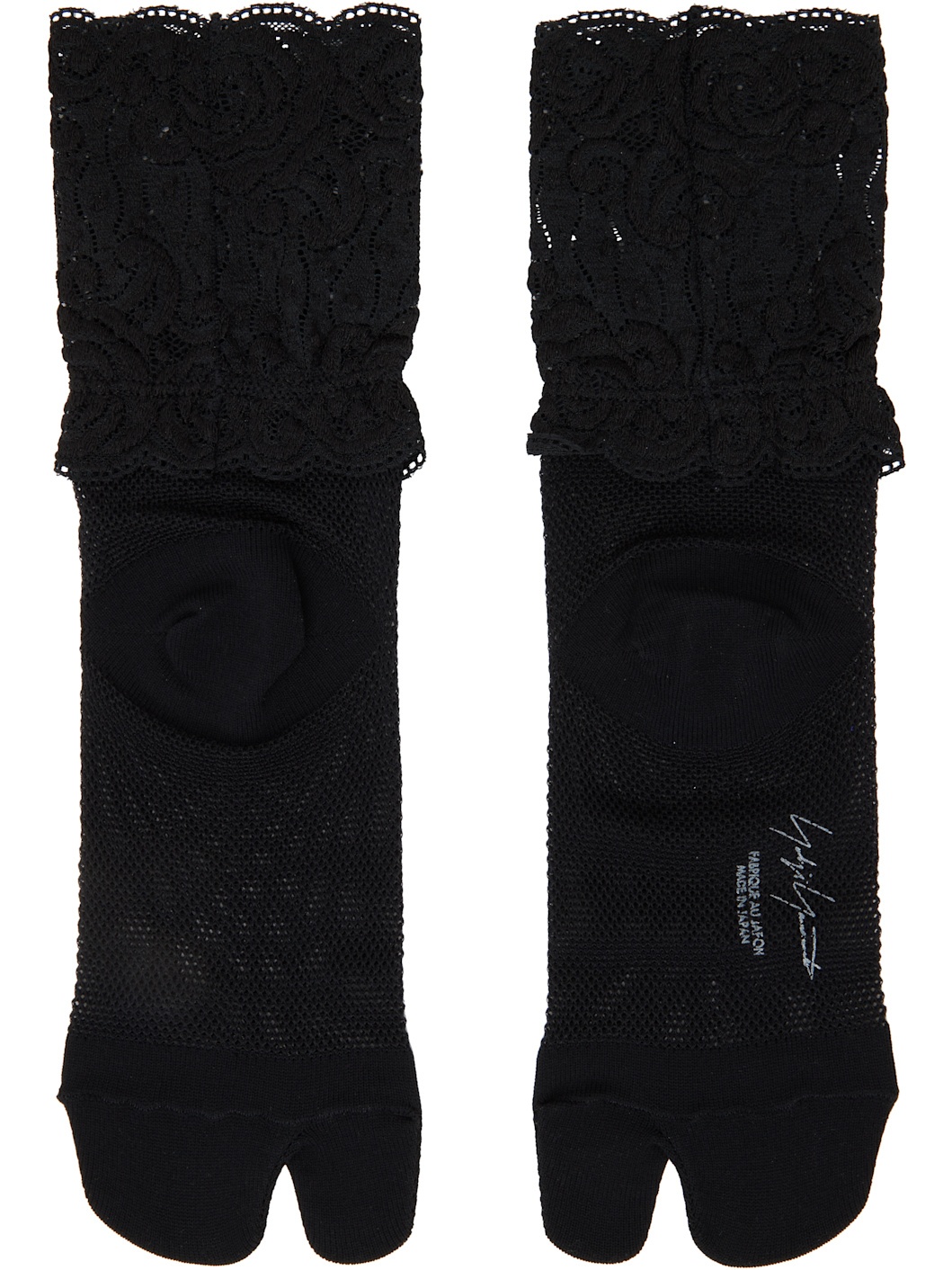 Black Mesh/Lace Tabi Socks - 2