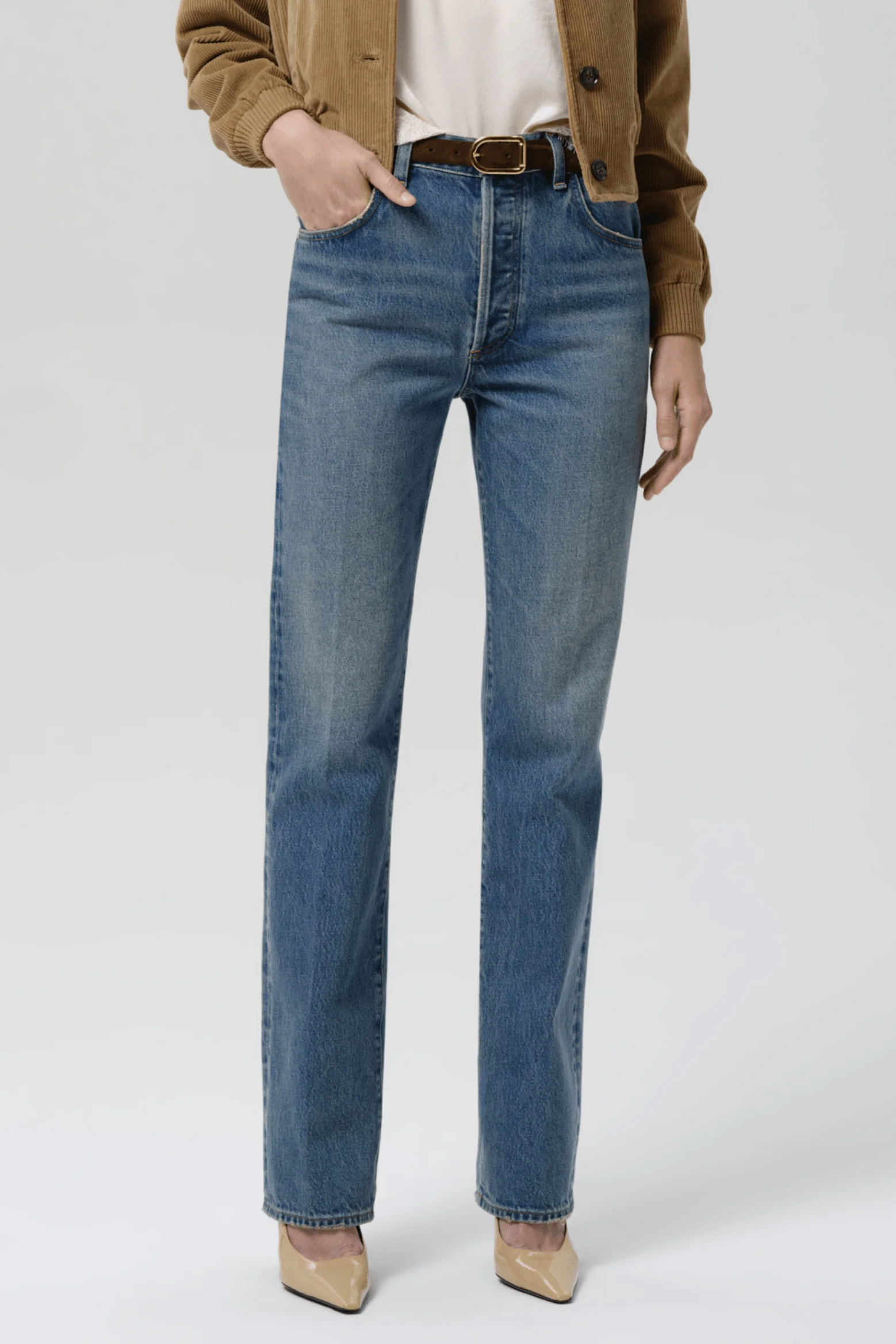 90'S FRENCH HIGH RISE STRAIGHT LEG JEAN - 1