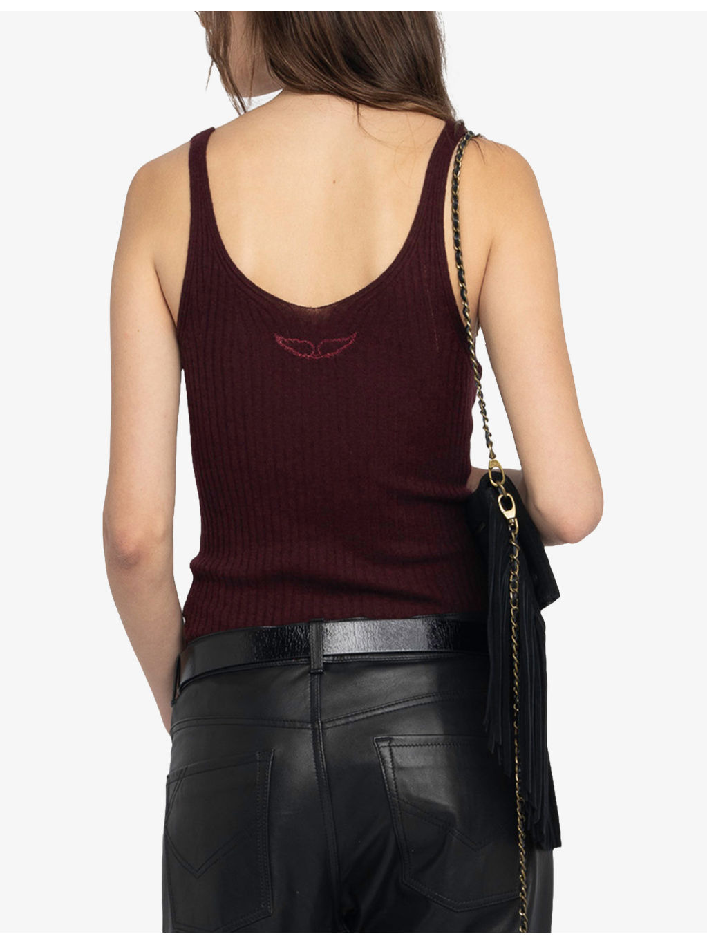 Nora Frayed-Hem Cashmere Tank Top - 4