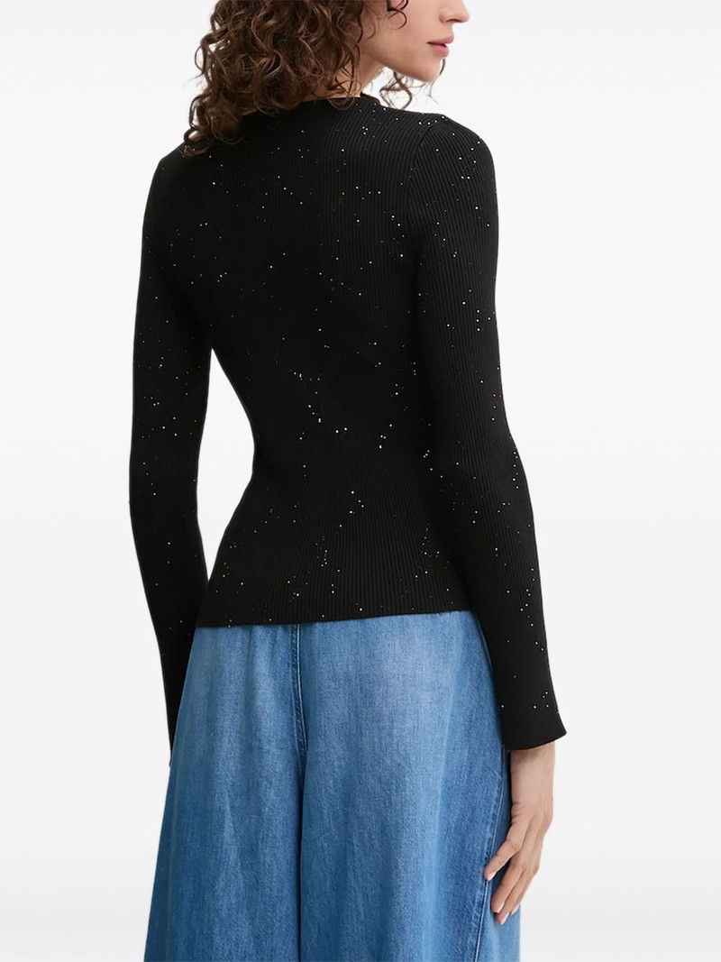 GUESS USA sequin-embellished split-cuff cardigan outlook