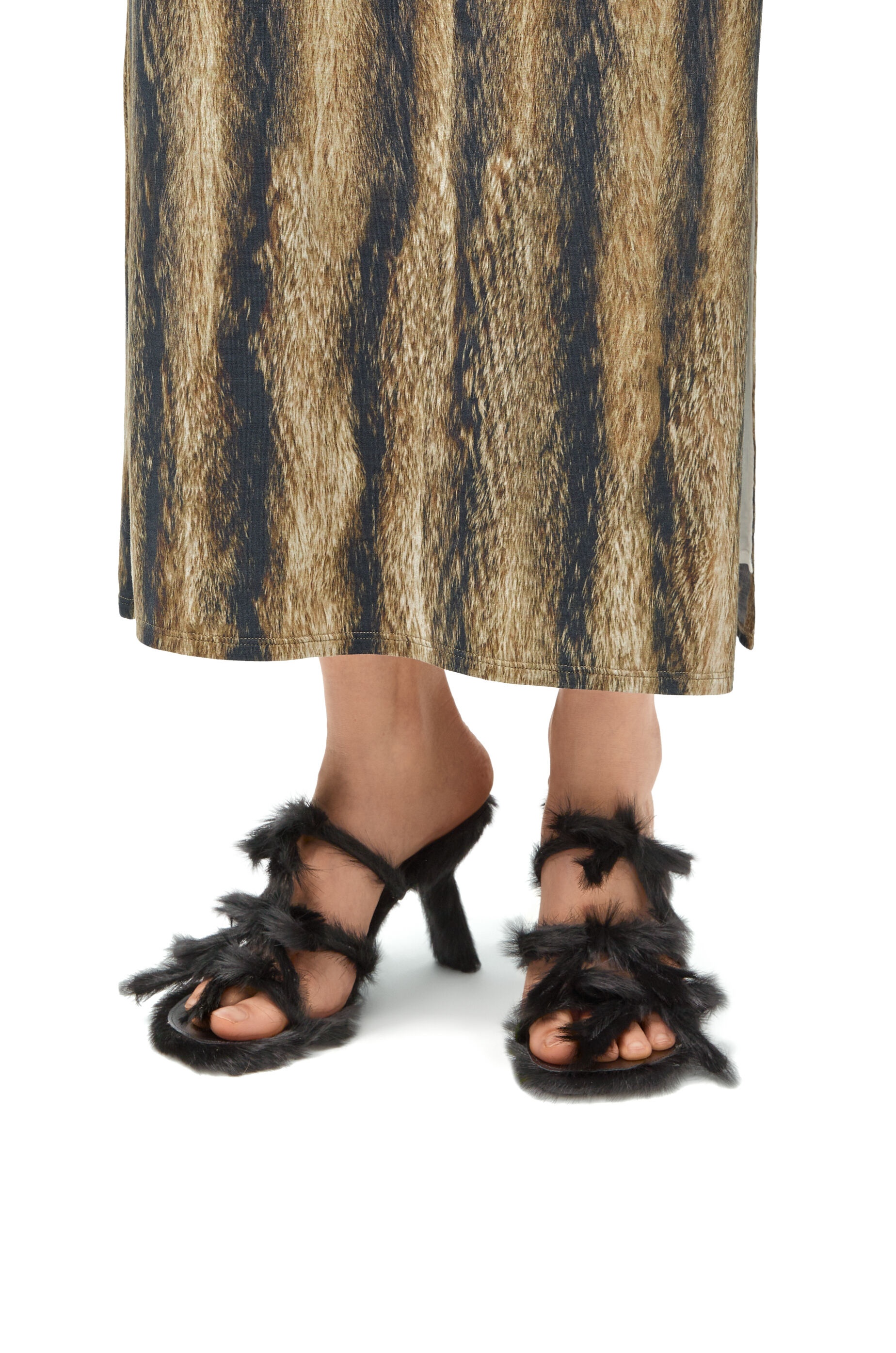 Petal sandal in hairy calfskin - 2