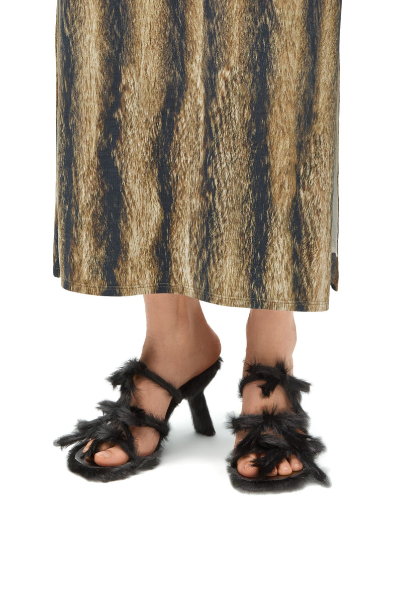 Loewe Petal sandal in hairy calfskin outlook