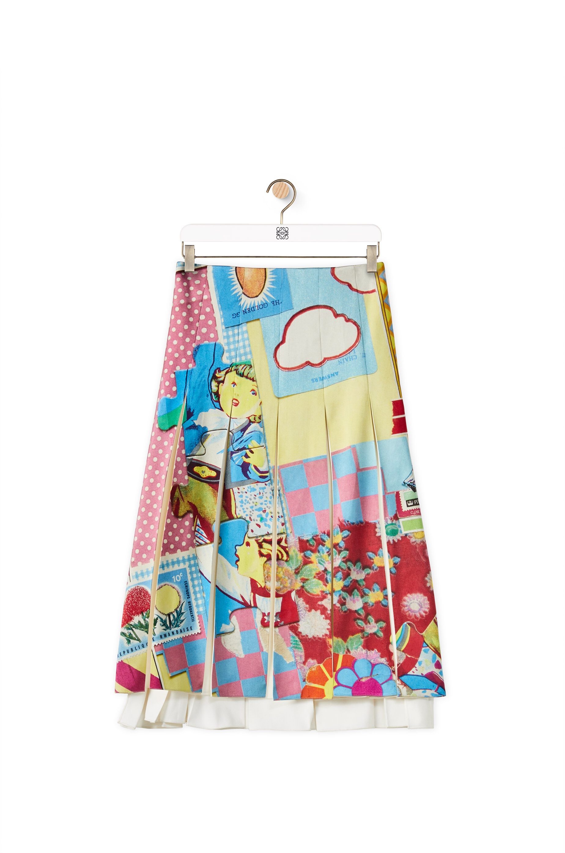 Doll house pleated skirt in silk and cotton - 1