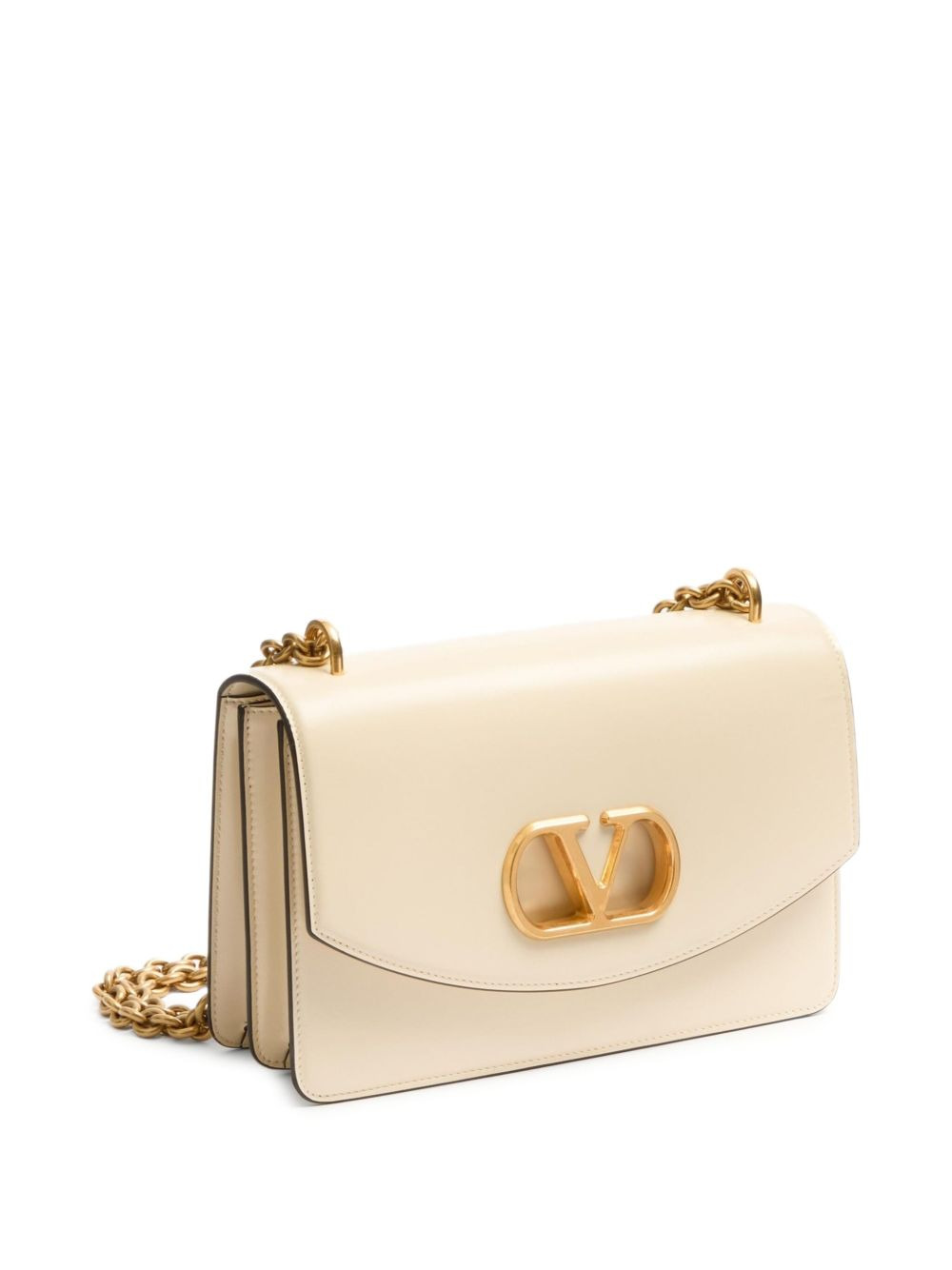 Vlogo plaque leather shoulder bag - 5