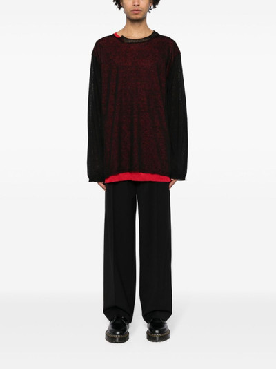Yohji Yamamoto linen-blend sweatshirt outlook
