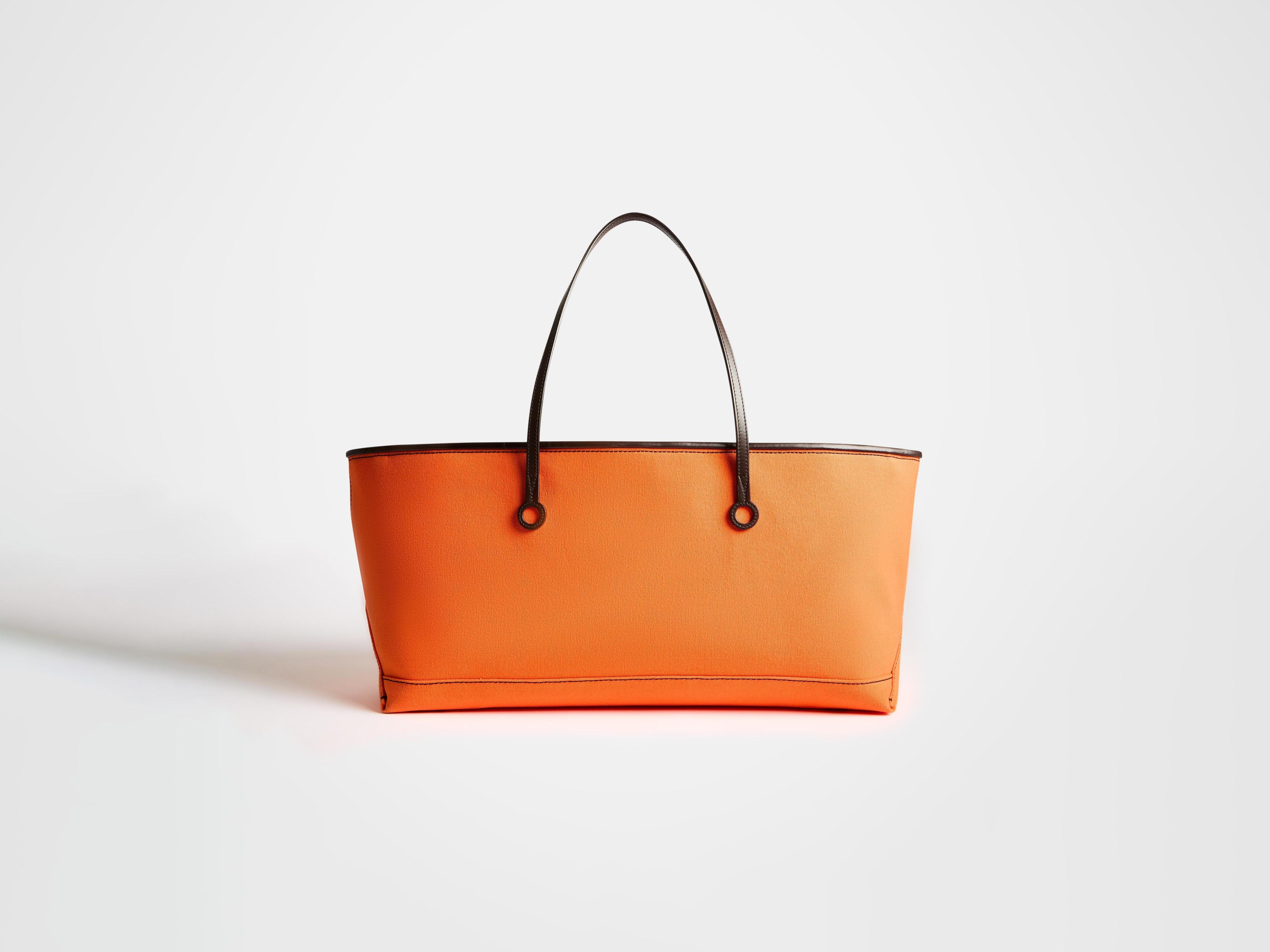 STRETCH ANCHOR CANVAS TOTE IN ORANGE - 6