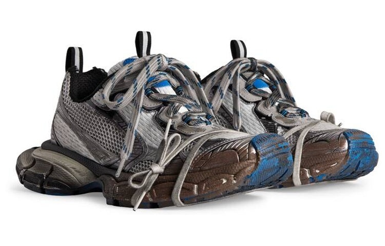 Balenciaga 3XL Sneakers 'Worn Out Grey White and Blue Mesh and Polyurethane' 734734W3XL71214 - 3