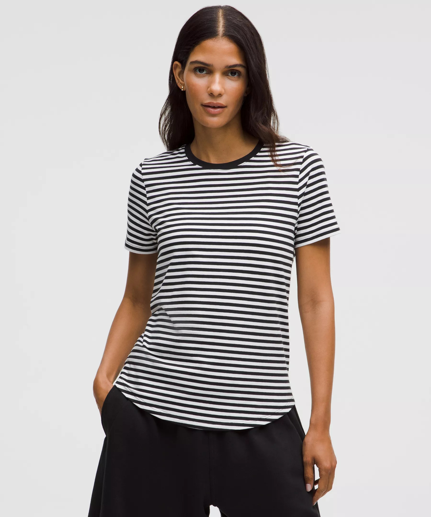 Love Curved-Hem Crewneck T-Shirt - 2