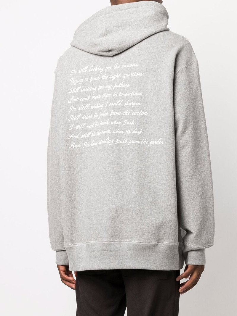 slogan-print cotton hoodie 4