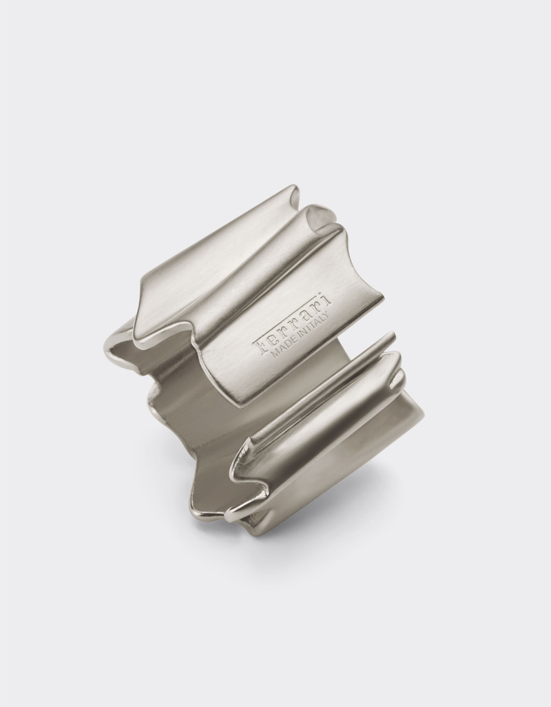 Brass ring with satin palladium finish 4