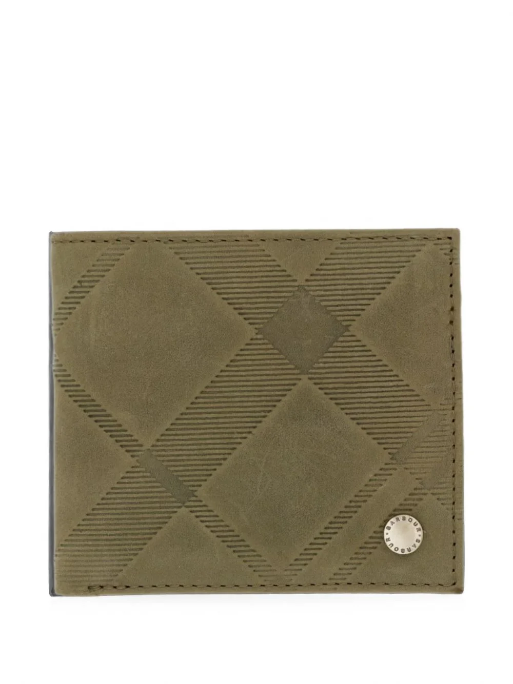 Beith Tartan-embossed leather wallet - 1
