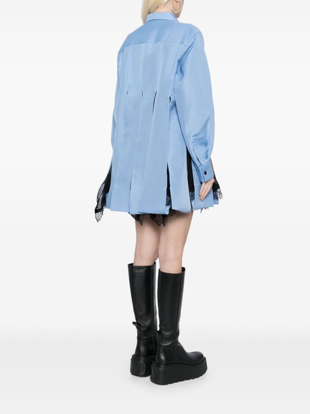 double-faced shirt dress - 4