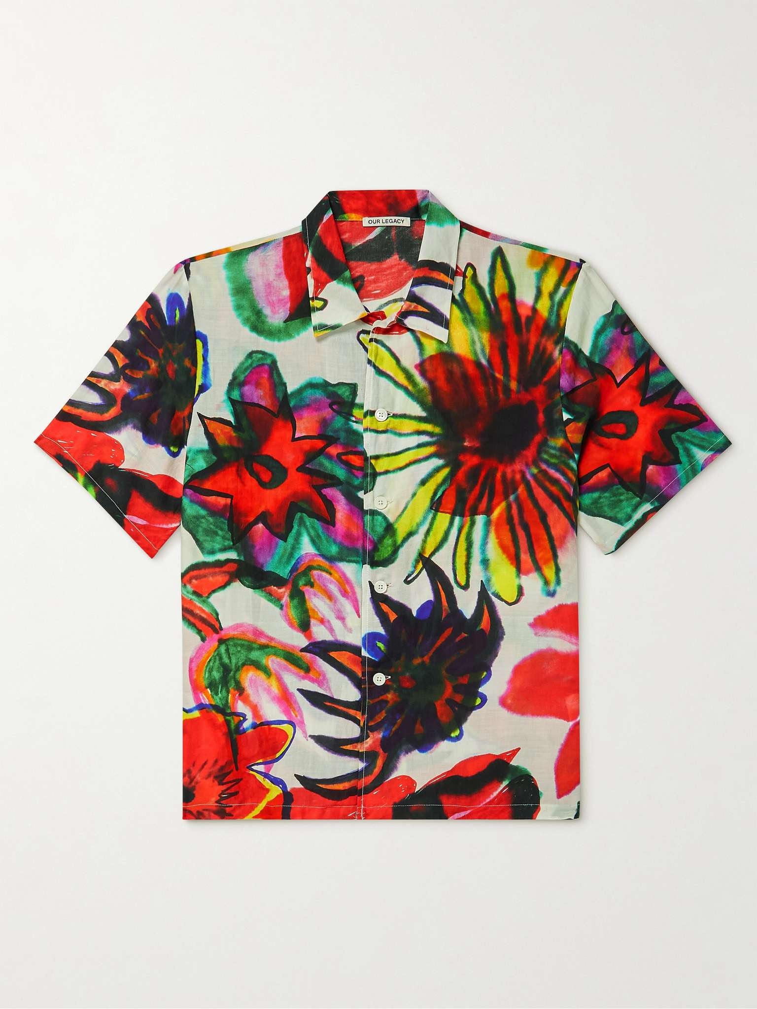 Printed Cotton and Silk-Blend Shirt - 1