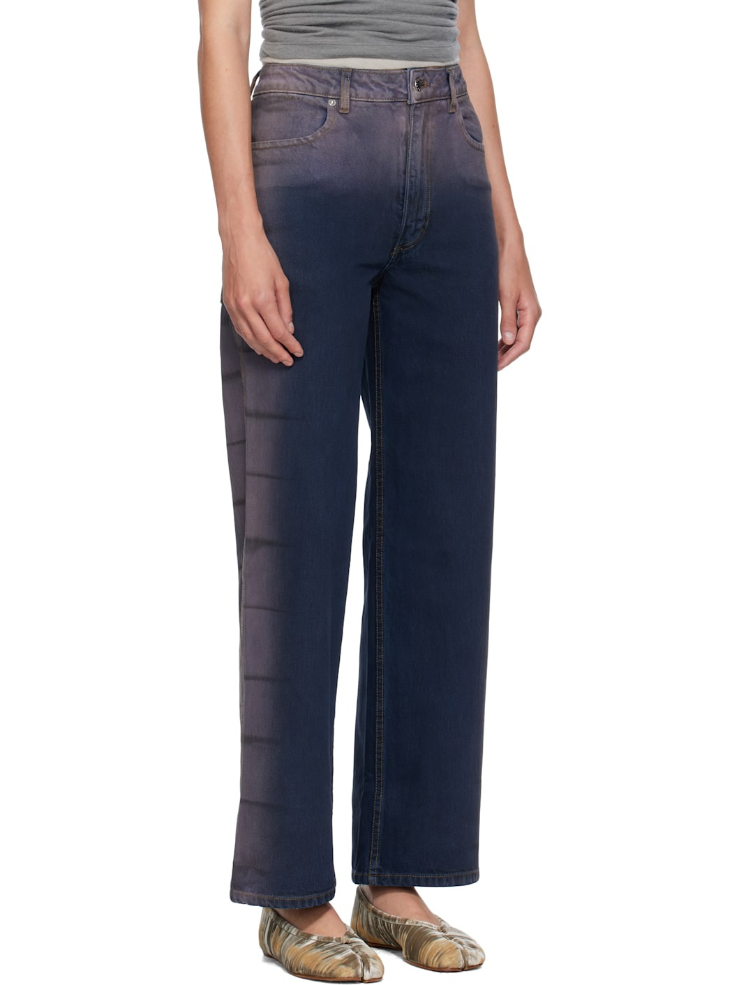 Blue & Purple Wide Leg Jeans - 2