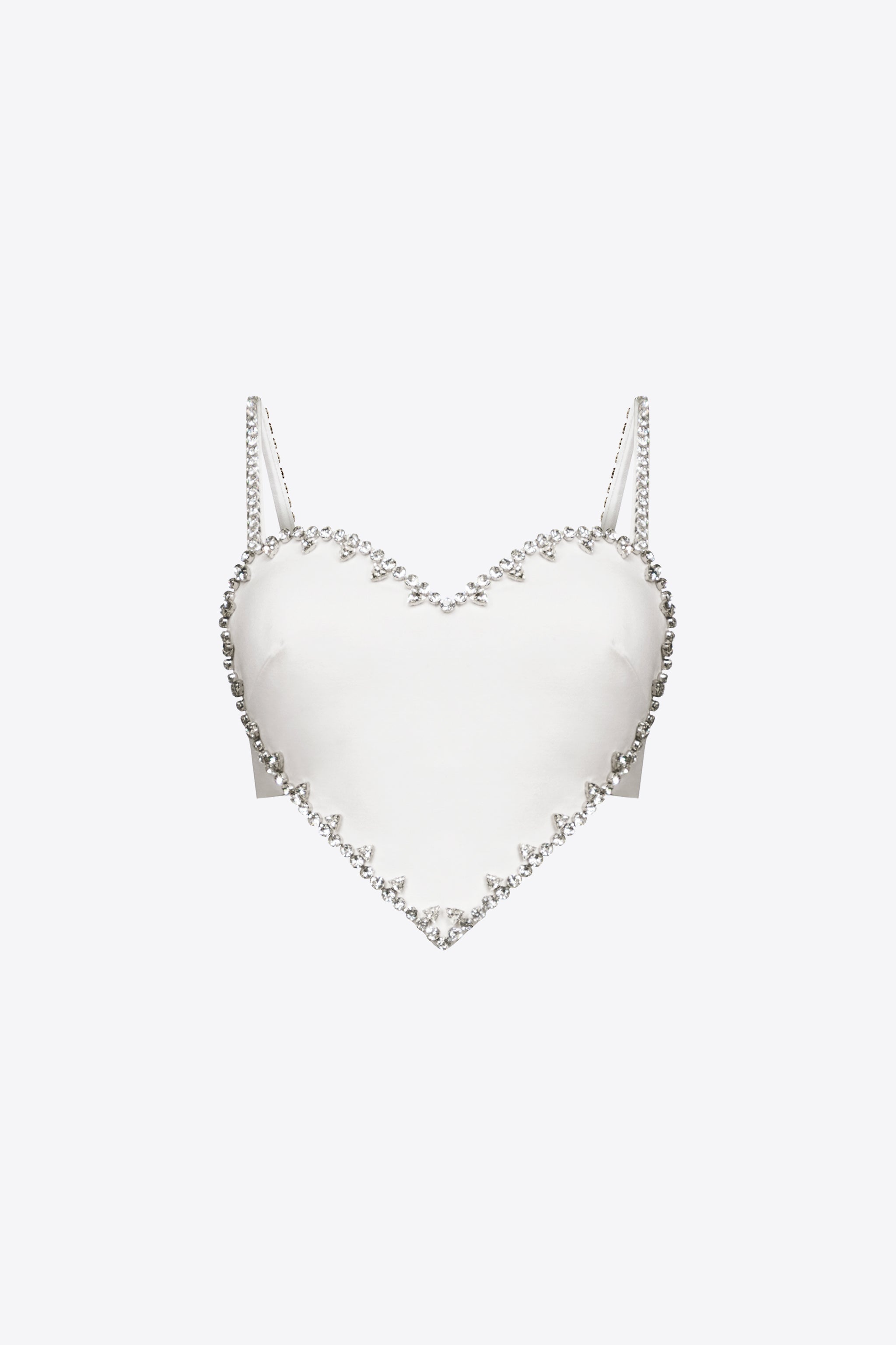 CRYSTAL TRIM HEART TOP - 1