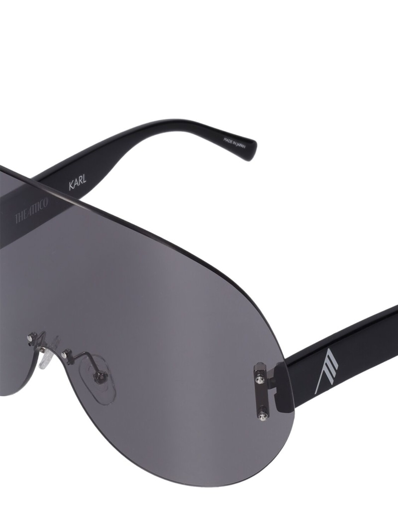 Karl oversize mask acetate sunglasses - 3