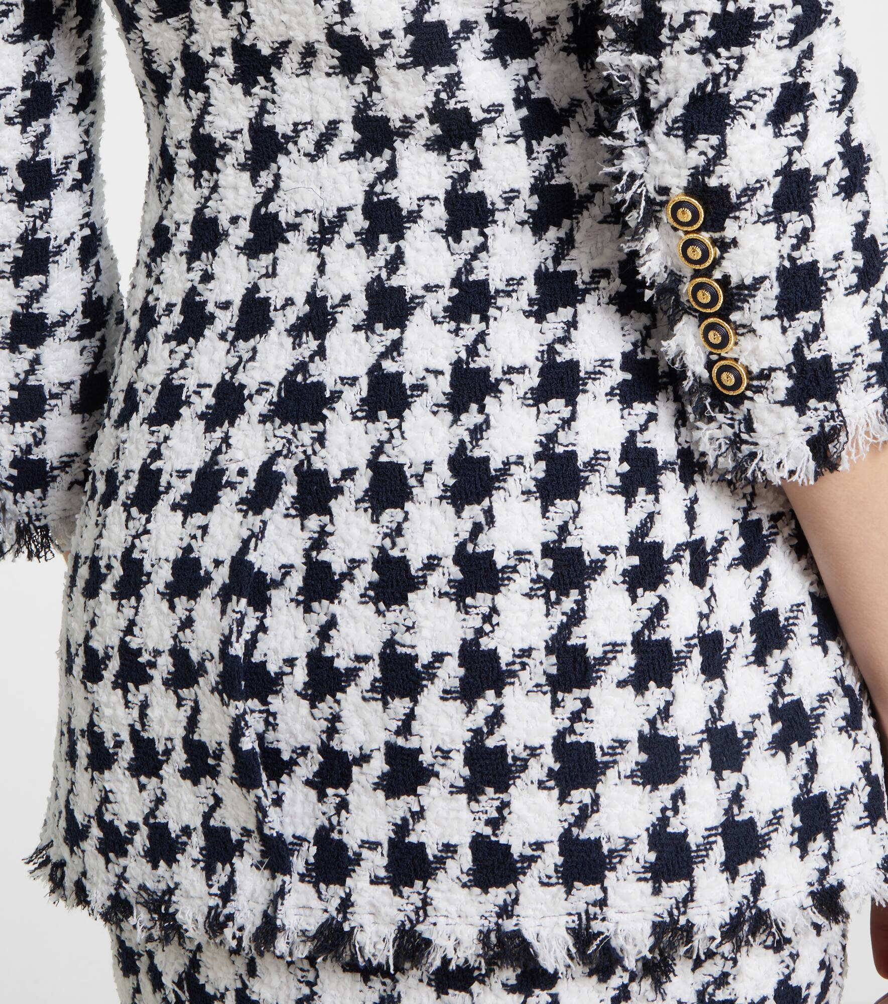 Houndstooth tweed blazer - 5