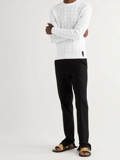 FENDI Slim-Fit Monogram-Knit Sweater outlook