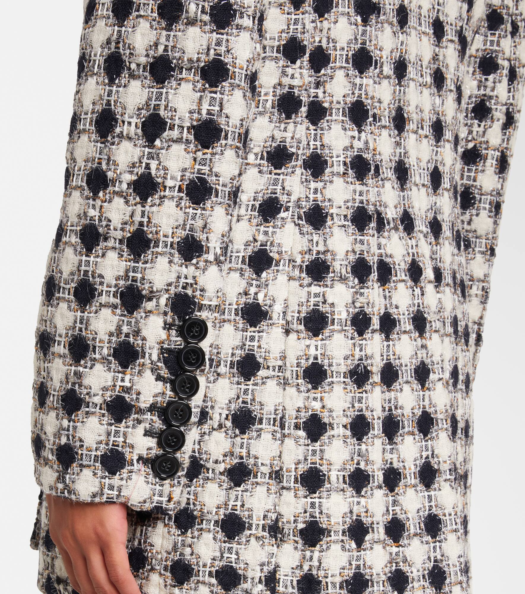 Double-breasted tweed blazer - 6