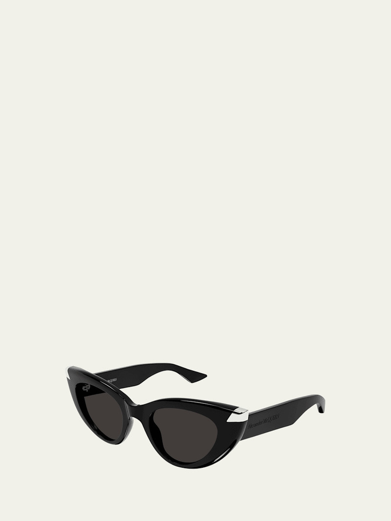 Alexander McQueen Sleek Acetate Cat-Eye Sunglasses outlook