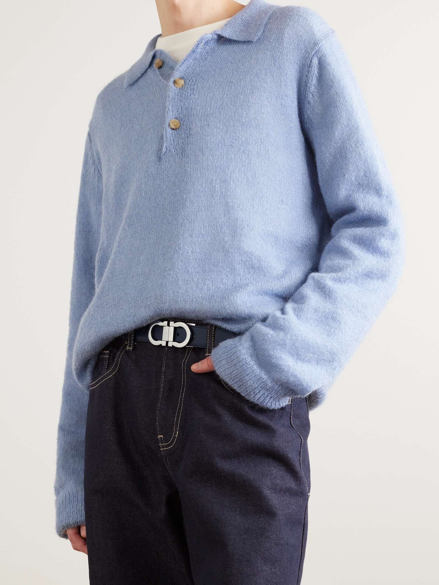 3cm Gancini Reversible Leather Belt - 3