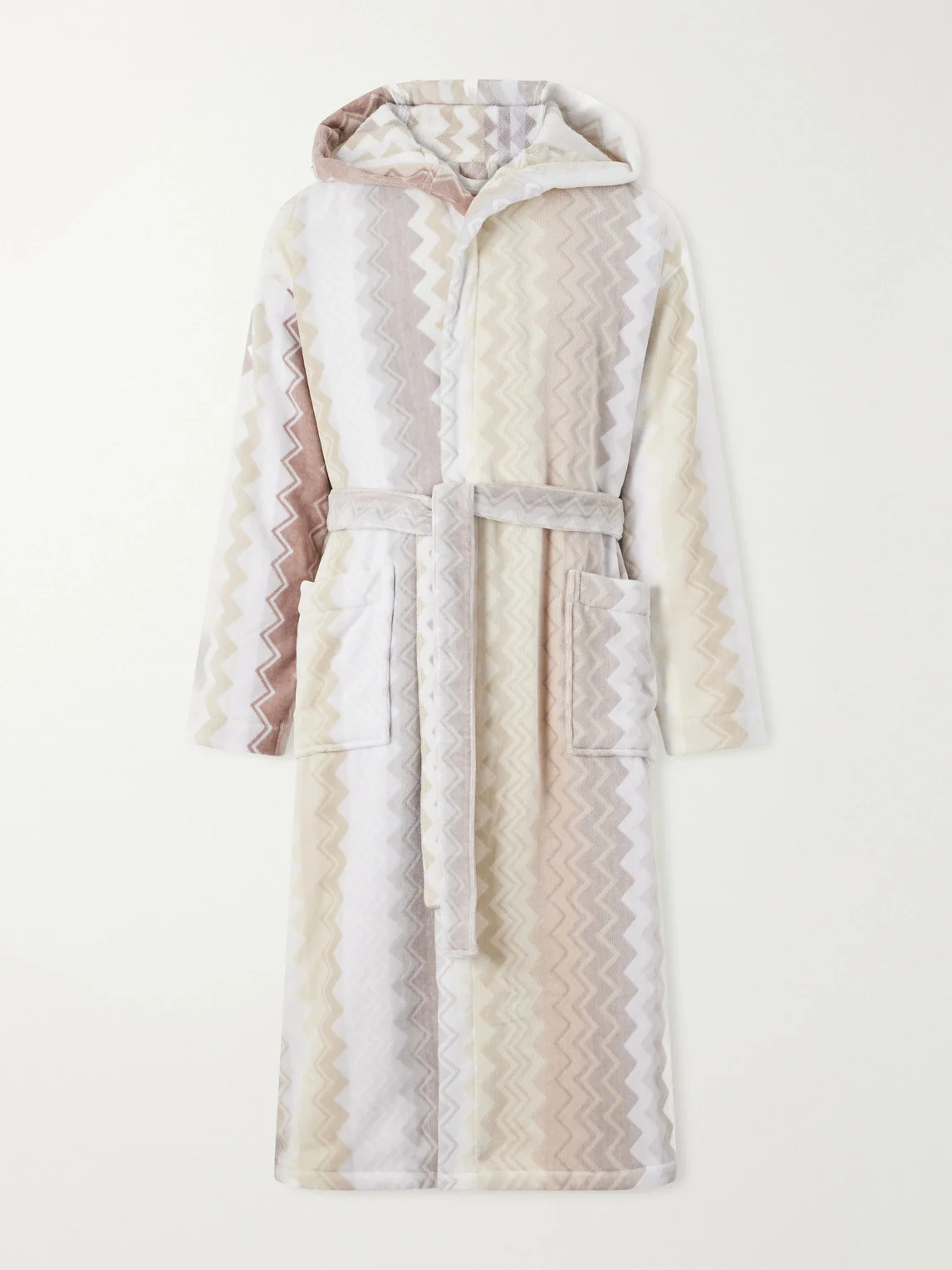 Giacomo Striped Cotton-Terry Hooded Robe - 1