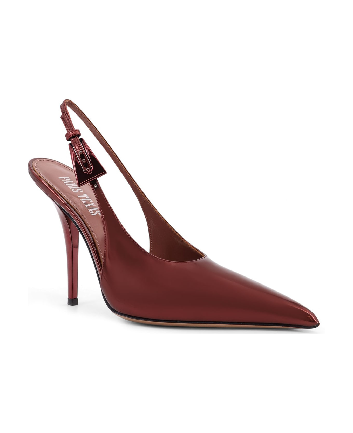 Jessica Slingback Mirror Leather Pumps - 2