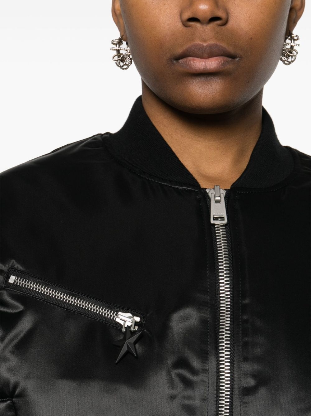 cropped padded bomber jacket - 5