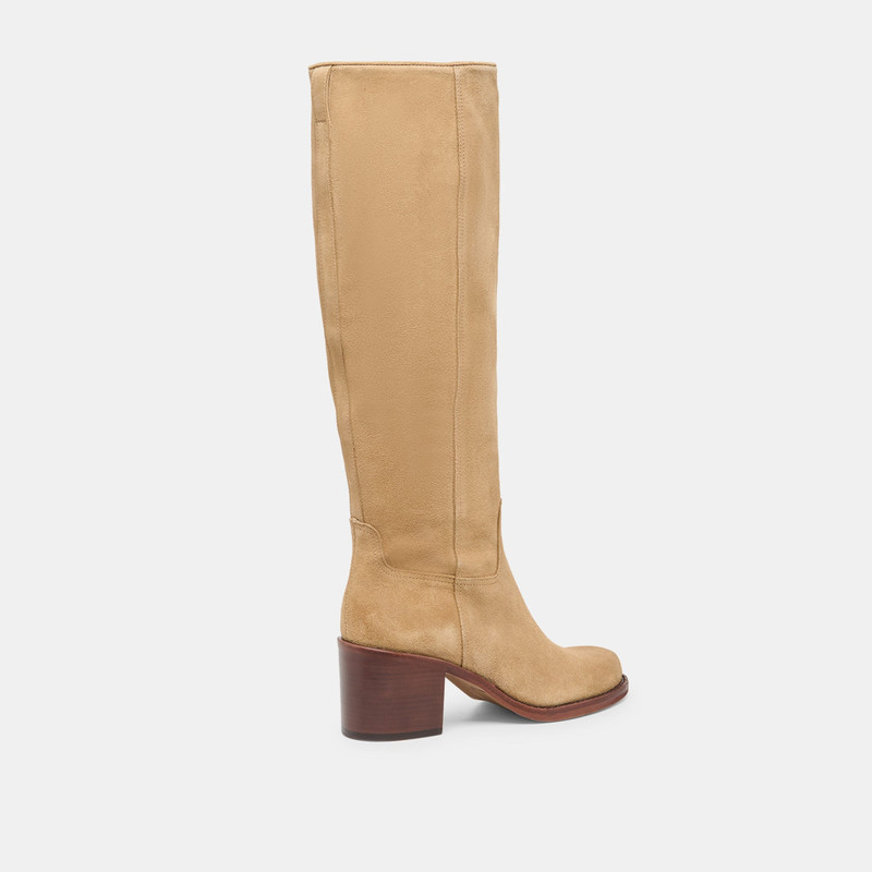 LUCYLE WIDE CALF BOOTS DK TAUPE SUEDE 3