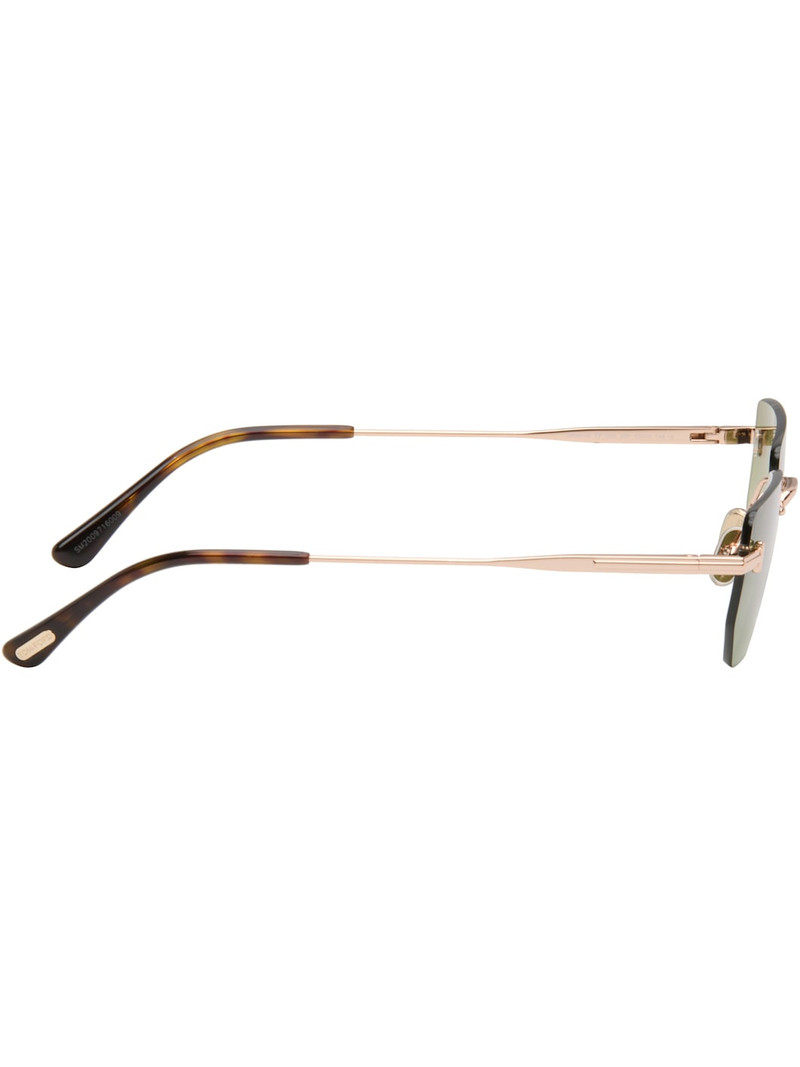 TOM FORD Rose Gold Ethan Sunglasses outlook