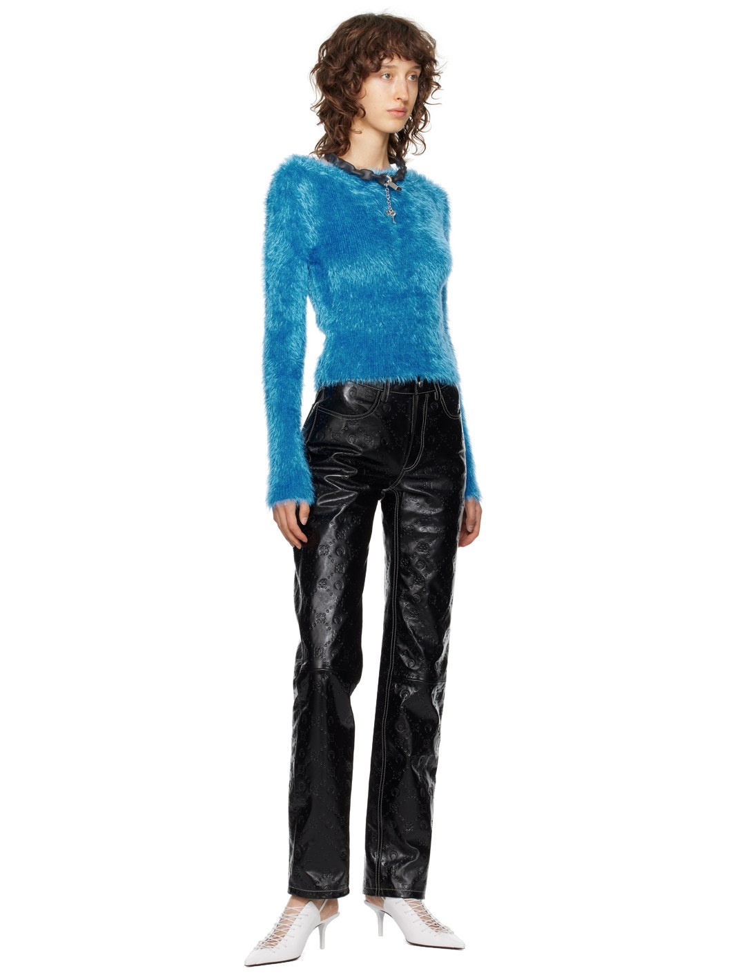 Marine Serre Blue Core Knit Sweater