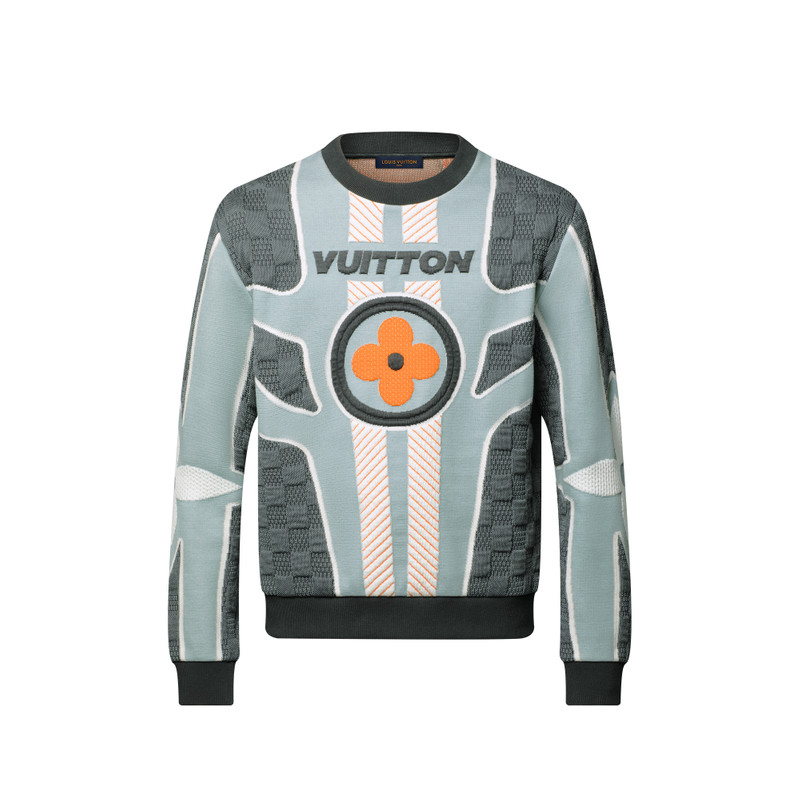 Quilted Cotton Blend Crewneck 1