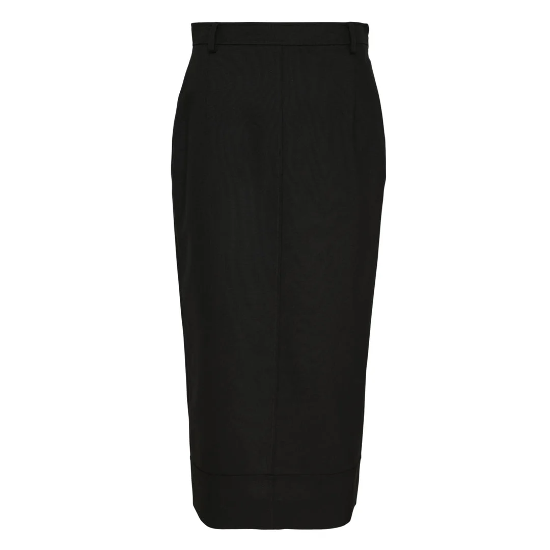 Calf Length High Waisted Skirt - 1