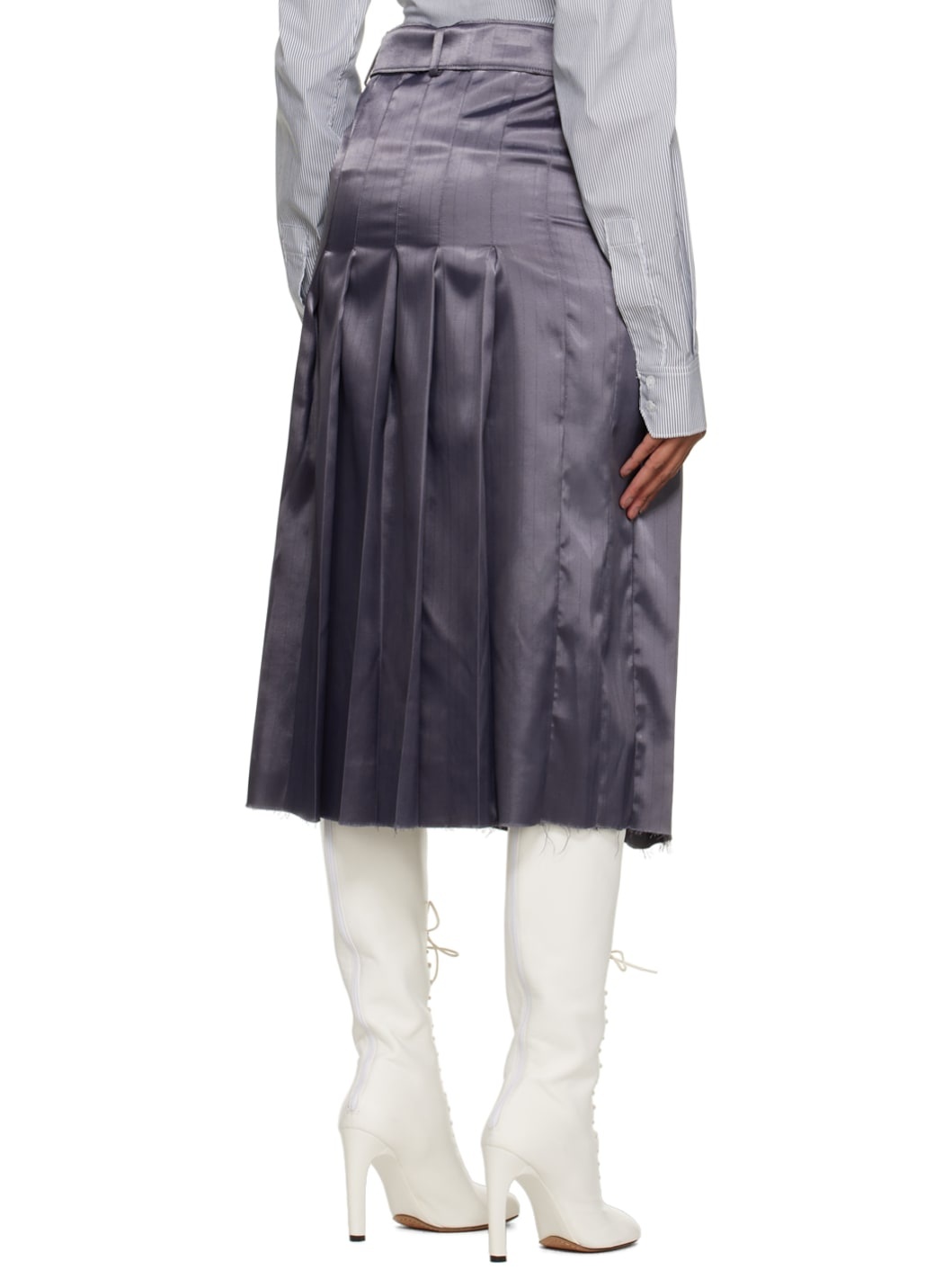 SSENSE Work Capsule – Gray Nimue Midi Skirt - 3