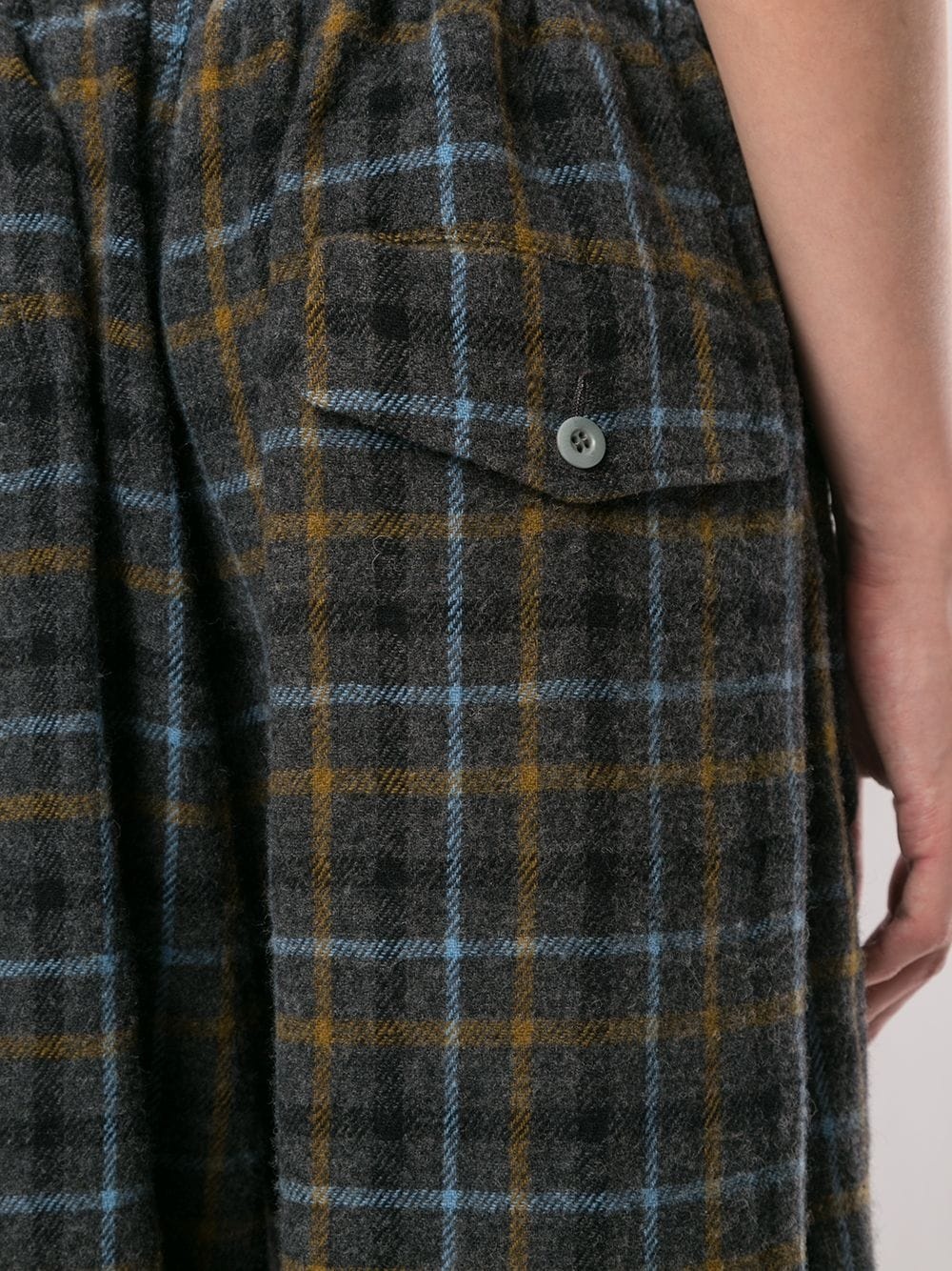 elasticated-waist plaid trousers - 5