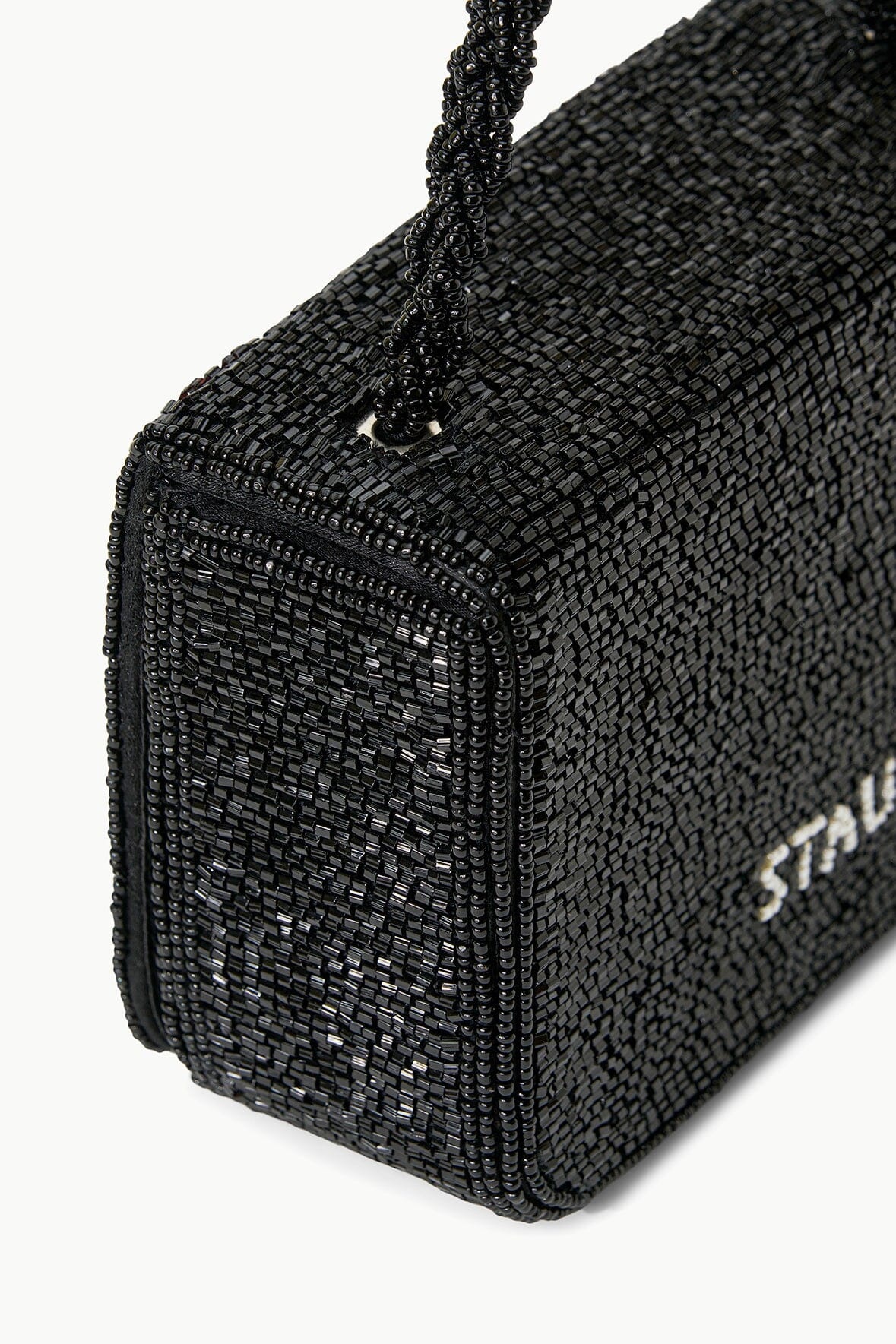 STAUD CARMEN BEADED BOX BAG BLACK - 3