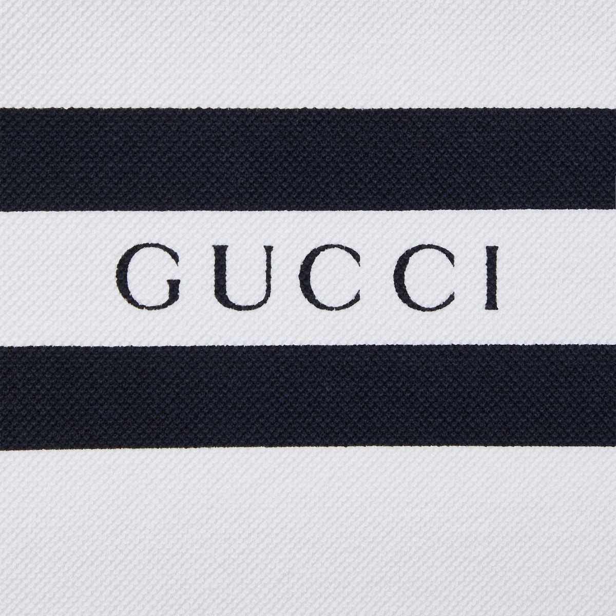 Cotton polo shirt with Gucci print - 7
