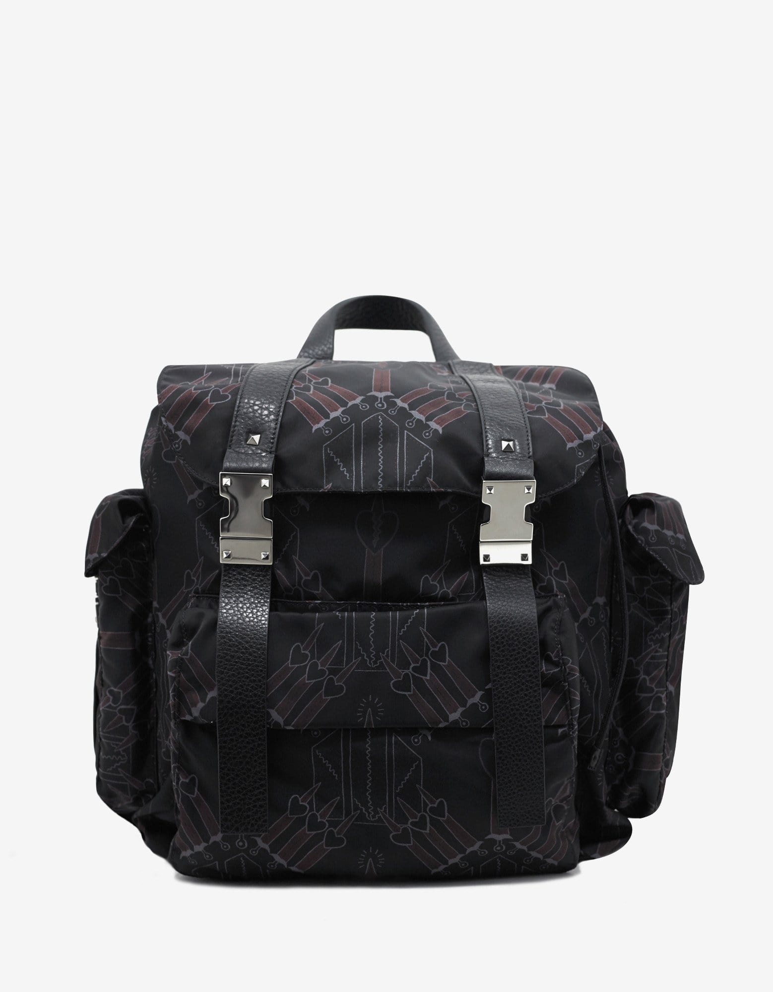 Black Loveblade Print Backpack - 1
