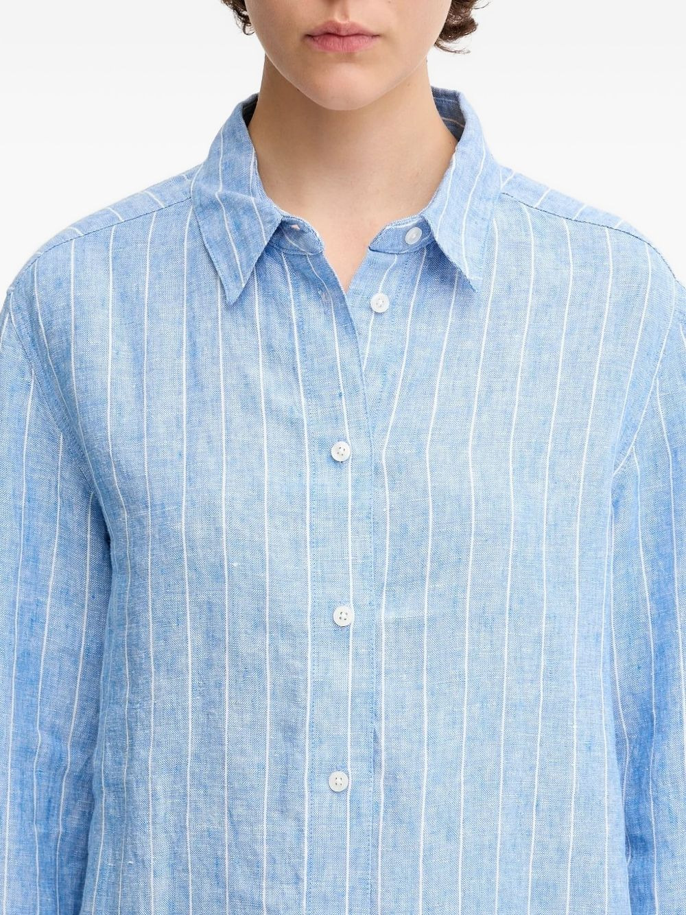striped linen shirt - 4