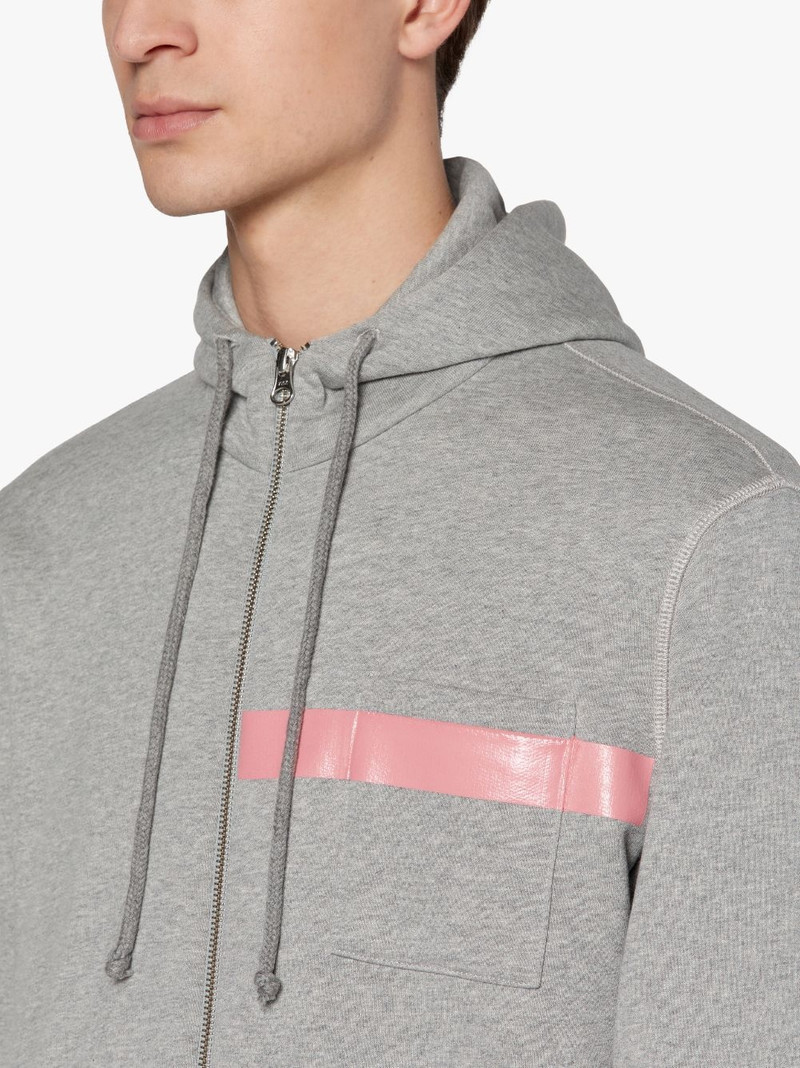 GREY X PINK COTTON HOODED SWEATSHIRT | GJM-208 5