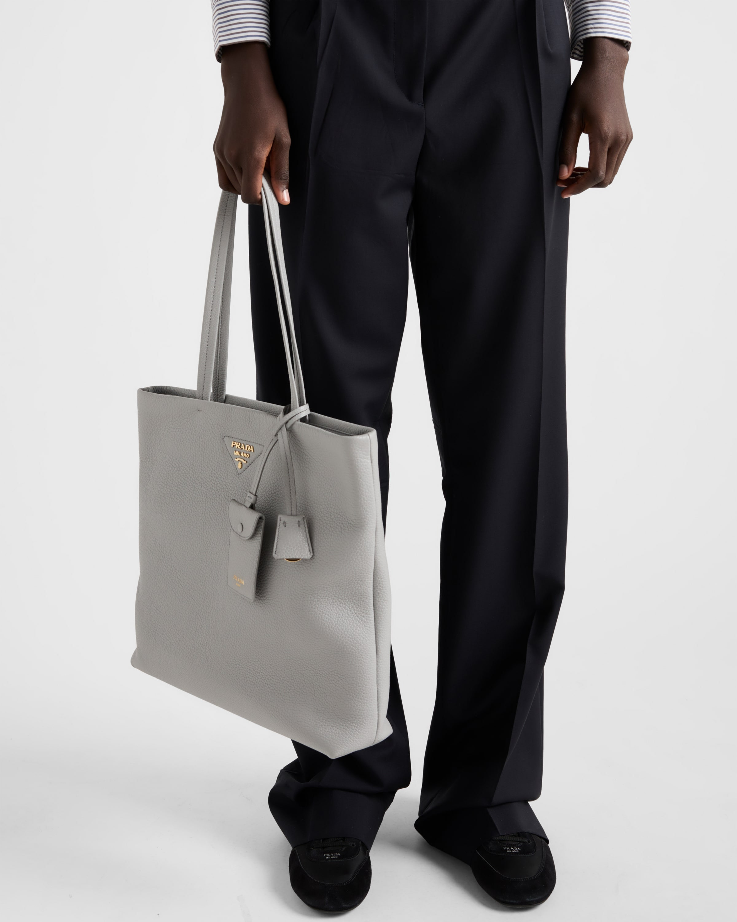 Large leather tote bag - 8