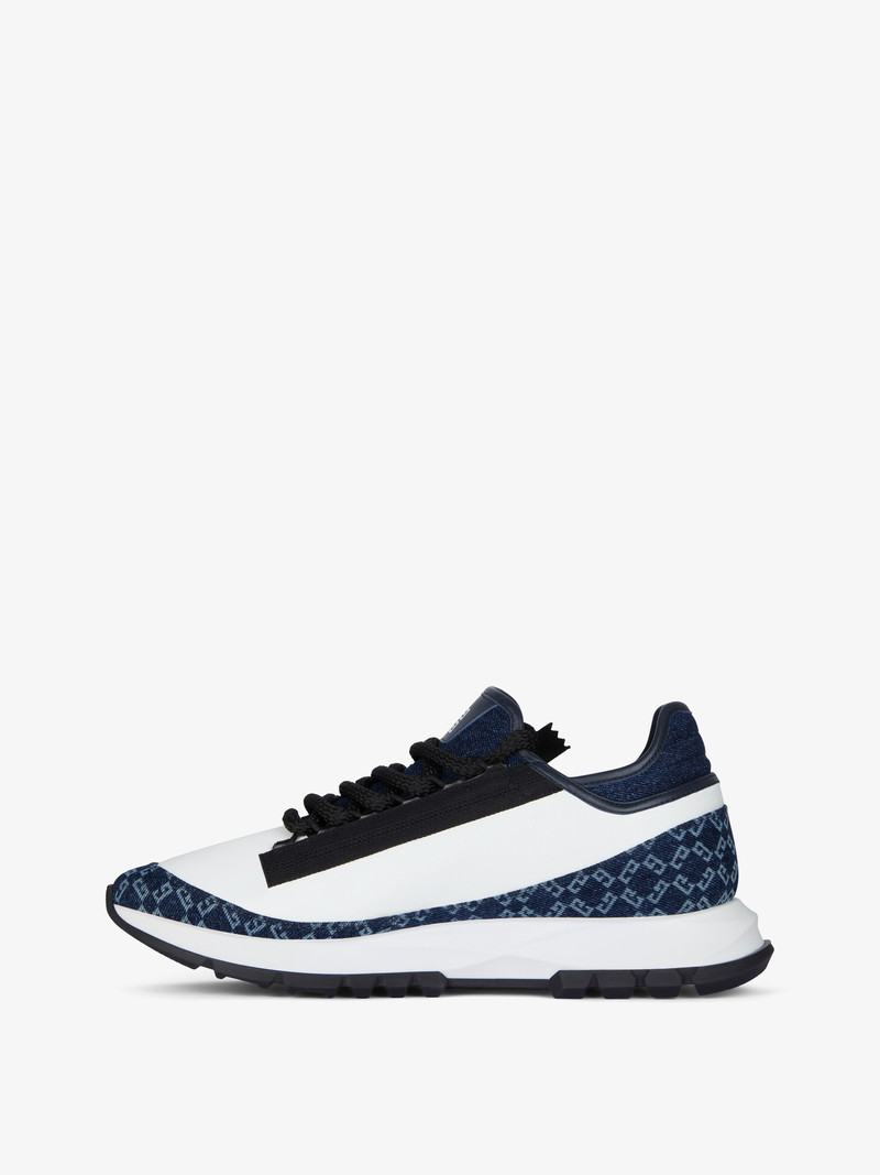 Givenchy SPECTRE SNEAKERS IN LEATHER & DENIM MONOGRAM 72 outlook