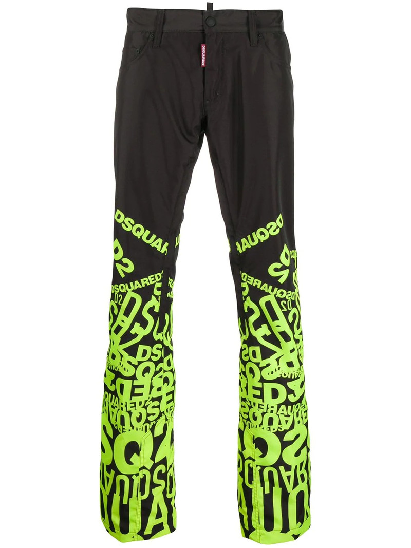 logo-print wide-leg trousers 1