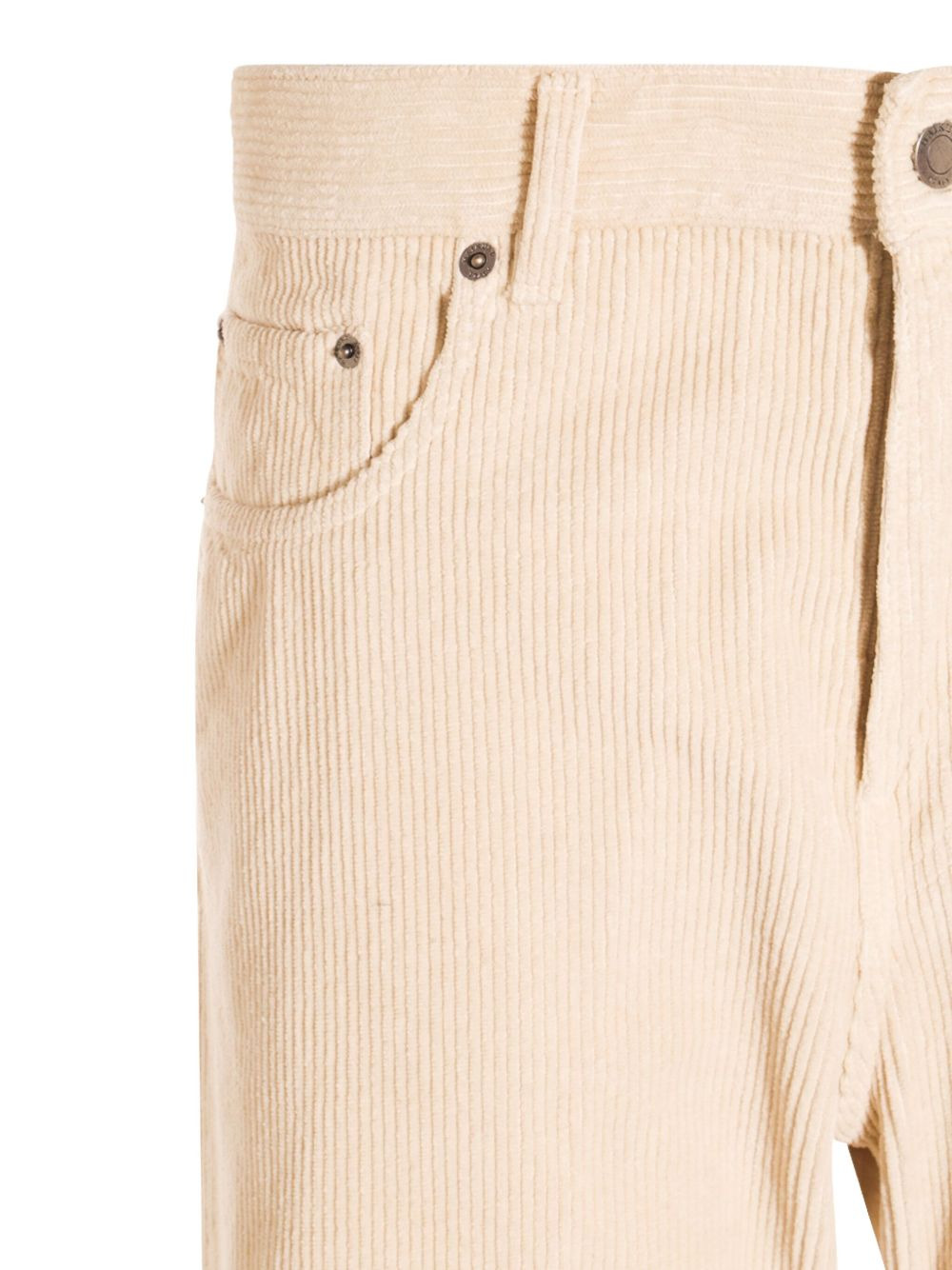 corduroy-textured cotton trousers - 3